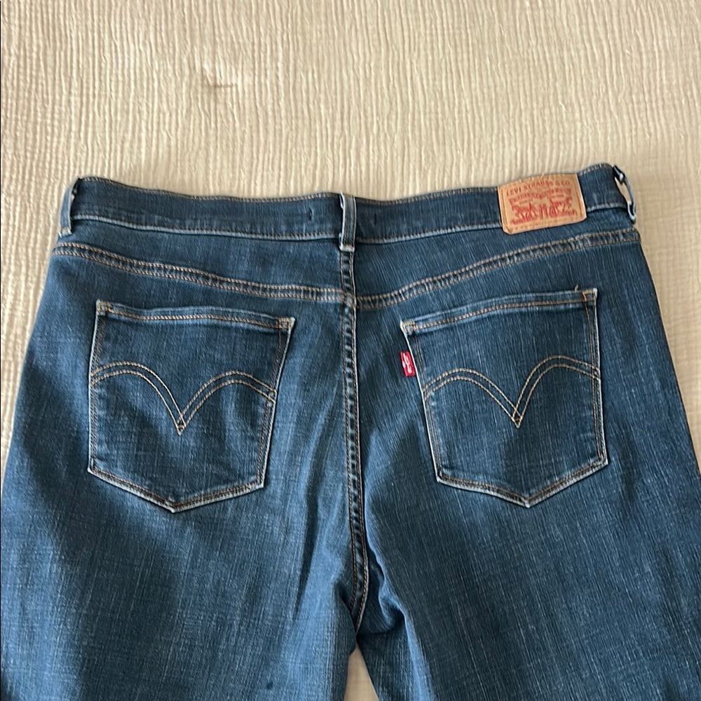 Levi's Blue Straight Leg Jeans with Classic Indigo Hue